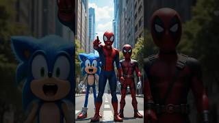 Transformación de personajes a ARAÑAS | Spiderman / Sonic / Deadpool #marvel #aimemes #shorts