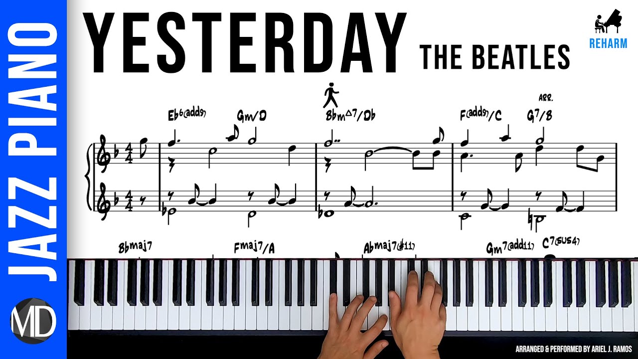 Yesterday (Beatles) Jazz Piano Sheet Music | Download The PDF - YouTube