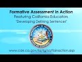 Developing Defining Sentences (CA Dept of Education)