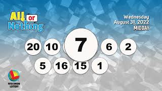 Wisconsin Lottery Midday Draw 08/31/2022