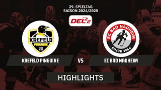 DEL2: Krefeld Pinguine vs. EC Bad Nauheim I Highlights - 29. Spieltag | SDTV Eishockey