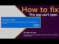 How to fix app can't open with built in administrator account in windows 8 ,10