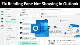 How to Turn On Reading Pane in Outlook?