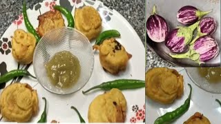 ಗದಗ್ ಸ್ಪೆಷಲ್ ಗುಂಡ ಬದನೆಕಾಯಿ ಮಸಾಲಾ ಬಜ್ಜಿ#snack recipe #gadag special round masala brinjal baji