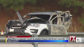 Man faces several charges in crash that killed Knightdale police officer last month