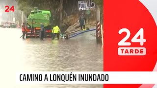 Camino a Lonquén completamente inundado por lluvias | 24 Horas TVN Chile