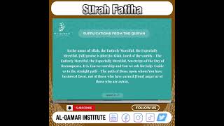 Quran: Surah Al-Fatihah 01 (The Opener): Arabic and English translation HD
