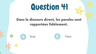 Quiz sur le discours direct et le discours indirect