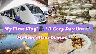 A Cozy Day Out| First Vlog, Shopping \u0026 Quroot Cooking! My Living Alone Diaries #viralvideo #vlog #yt