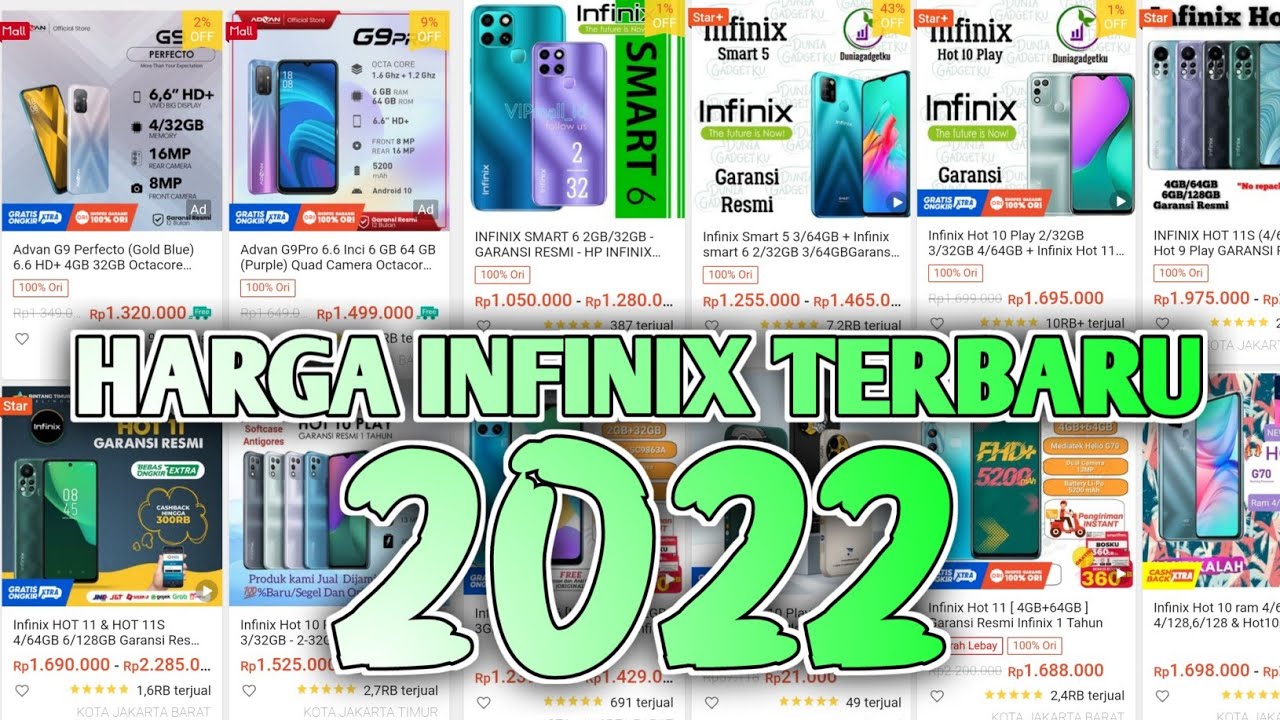 DAFTAR HARGA HP INFINIX TERBARU JANUARI 2022 - YouTube