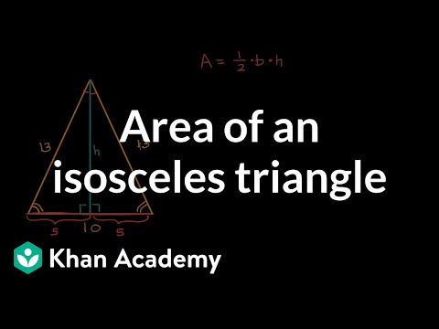 Area of an isosceles triangle Area of an isosceles triangle