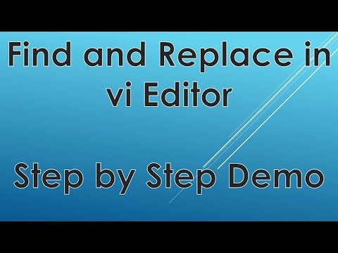 Find and Replace a word in vi editor | Replacing Exact Word Demo Find and Replace a word in vi editor | Replacing Exact Word Demo