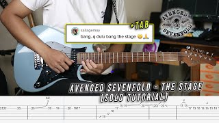 Avenged Sevenfold - The Stage Guitar Solo (Tutorial + TAB)