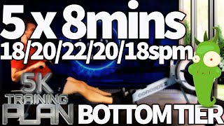 Indoor Rowing Workout - 5 x 8mins - RowAlong 5K Plan - W4S4