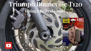 Fitting EBC front brake pads to the Triumph Bonneville T120