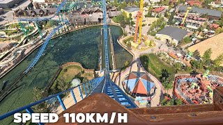 SPEED Biggest and Fastest Water Coaster in the World Amusement Park Energylandia Poland POV 4k video