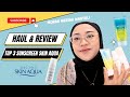 SHOPEE HAUL DAN REVIEW TOP 3 SUNSCREEN SKIN AQUA | TYAS PRADA