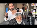 asmr old man’s scissor haircut satisfying sounds