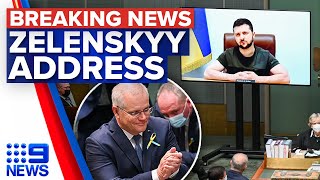 Australia boosts Ukraine military aid amid Zelenskyy appeal in Parliament | 9 News Australia