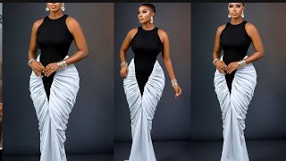 Detailed tutorial on how to draft this stunning basque dress with ruched skirt