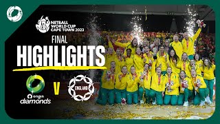 Netball World Cup Final Highlights - Australian Diamonds Vs England Roses