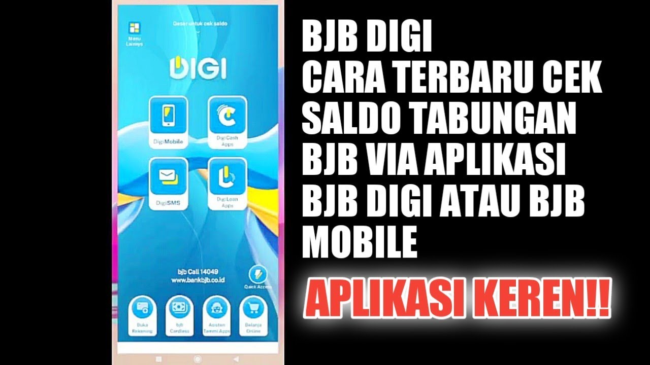 CARA TERBARU CEK SALDO TABUNGAN BANK BJB VIA APLIKASI DIGI By Bank BJB ...