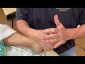 deep tissue foot massage using chopsticks and other tools. raynor method of massage therapy. part 1.