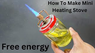 NEW idea How to make a mini heating stove  Free energy to heat your home