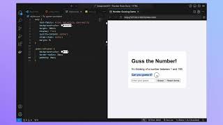Create a Number Guessing Game with HTML, CSS, and JavaScript | Beginner Tutorial