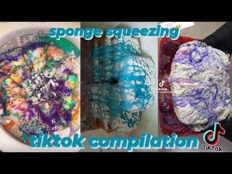 Asmr Sponge Squeezing Tiktok Compilation Part 10 Youtube