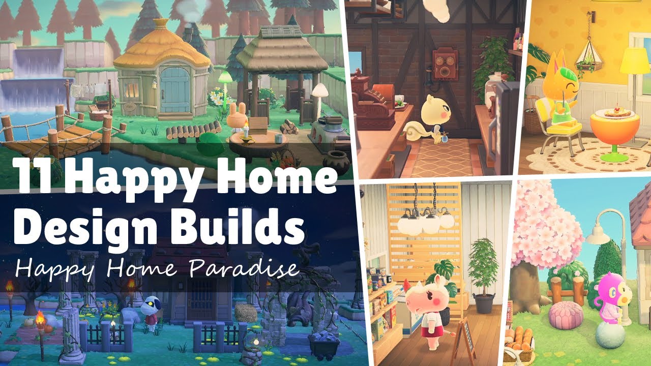 11 Happy Home Design Builds | Happy Home Paradise ACNH - YouTube