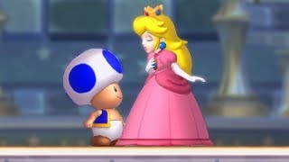 Play As Blue Toad Secret Character in New Super Mario Bros U Deluxe Final Boss & Ending (No Damage)