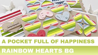 #316 In Focus: A Pocket Full of Happiness Rainbow Hearts and Heart Stripes Supersized Cover Plates