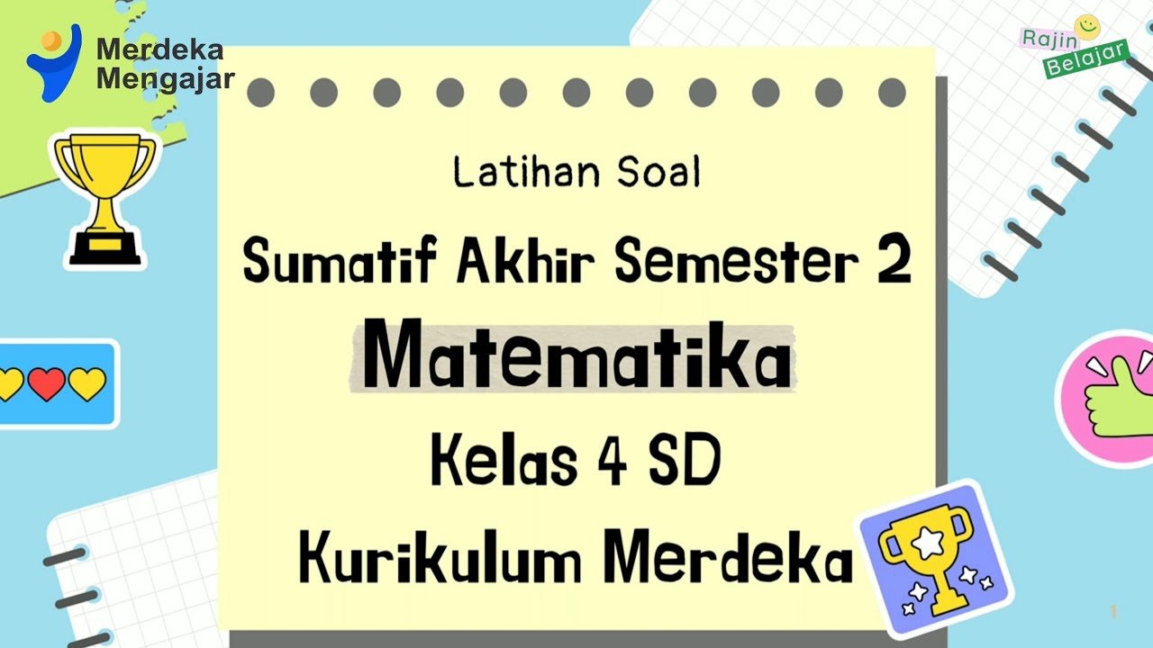 Latihan Soal Sumatif Akhir Semester 2 Matematika Kelas 4 SD Kurikulum ...