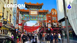 2025 London Winter Walk 🇬🇧 Covent Garden, CHINATOWN, to SOHO | Central London Walking Tour [4K HDR]