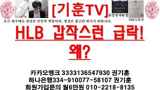 [주식투자]HLB(HLB 갑작스런 급락!왜?)