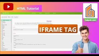 Learn quickly Iframe tag and its usages in HTML with an example : CH-19 HTML Tutorial | QuipoIn