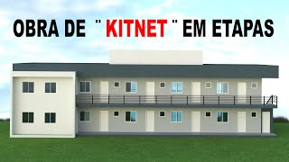 Obra por Etapas   8 ¨KITNET¨ + Apartamento Pequeno 2 Quartos