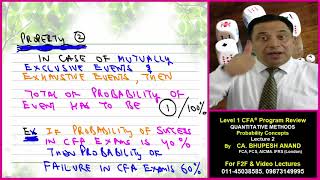 CFA® LEVEL 1 || Quantitative Methods || Probability Concepts Video 2