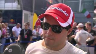 F1 2011 Italy - Felipe Massa not happy about Webber's move