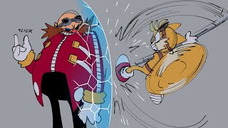 Tails vs Eggman short comic dub collaboration