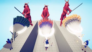 3x GIANT SAMURAI vs 3x EVERY GOD - Totally Accurate Battle Simulator TABS