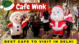 visiting the best cafe of delhi for Christmas brunch and celebration| Cafe Wink at anandvihar Delhi.