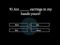 This That These Those Grammar Quiz