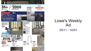 Lowe's Weekly Ad 09/11 - 10/01
