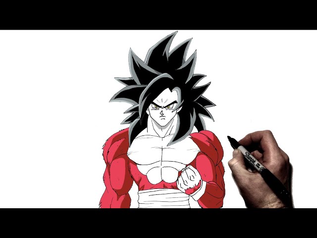 Tutorial: How To Draw Goku Super Saiyan 4! Step By Step, 58% OFF