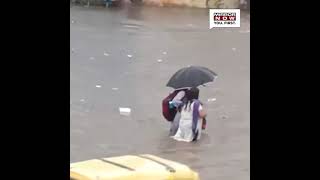 Heavy rainfall witnessed in Gujarat's Anand; people wade through waterlogged streets #Shorts