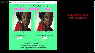 Python Code for Image Compression | with Source Code | Final Year Project Source Code