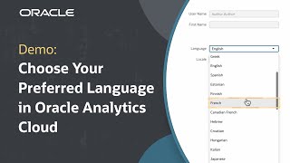 Change User Language in Oracle Analytics Cloud and Fusion AI Data Platform