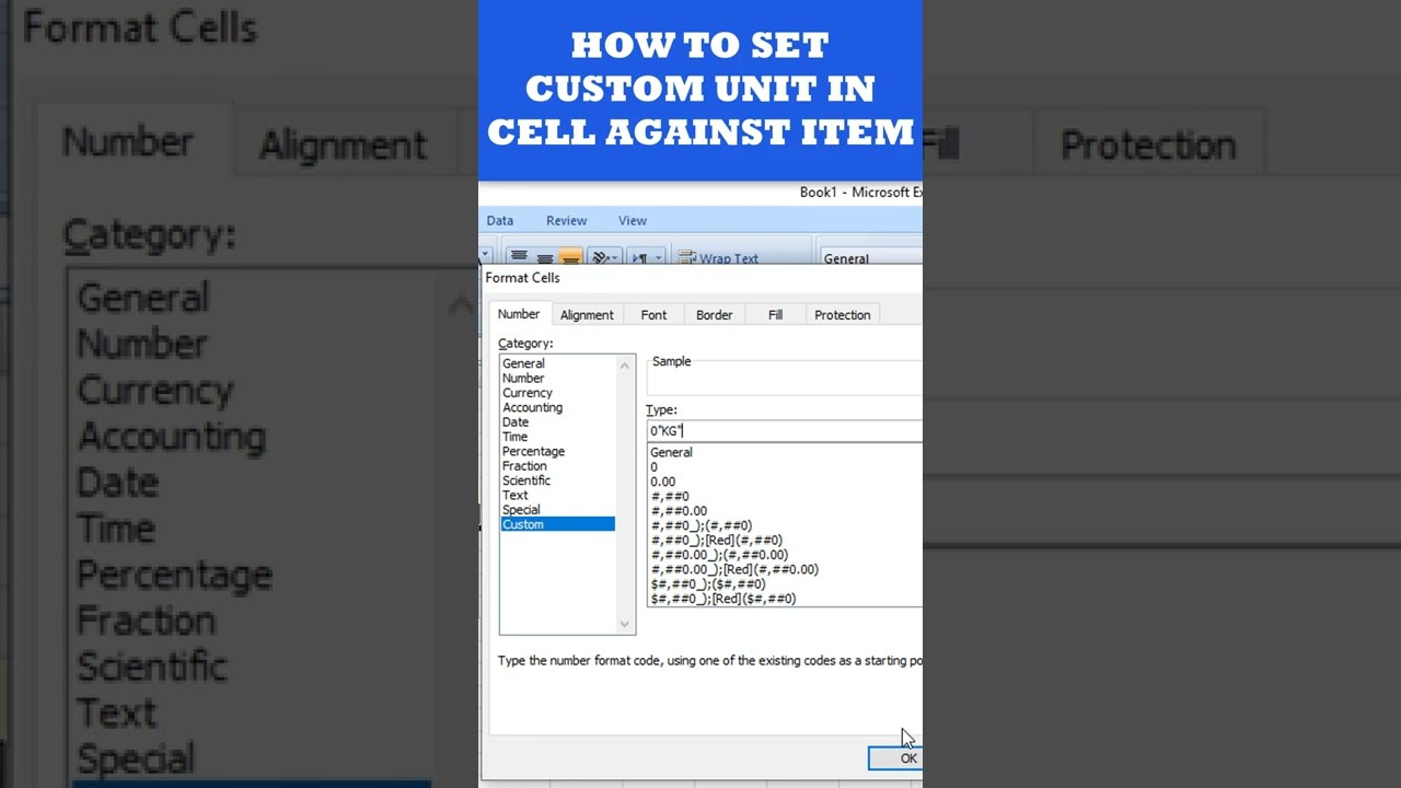 How to Set Custom Value in MS EXCEL.